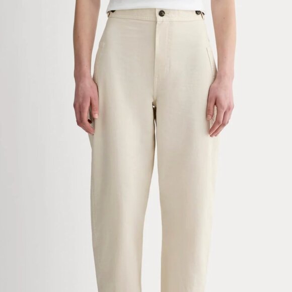 Everlane | NWT The Fatigue Barrel Pant in Birch/Bone Cream/White Size 8 - Picture 3 of 12